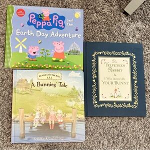 Peppa Pig Earth Day Adventure 2 Classic Children's Books Set of 3 kids bunny